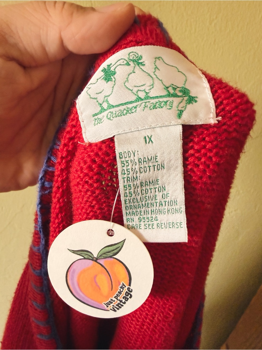 Quacker Factory Red Lighthouse Knit - Picture 4 of 6